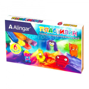 Пластилин Alingar AL8351 Монстрики, особо мягкий, 6 цветов