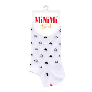 Носки женские Minimi MINI TREND 4206 укороченные с сердечками, размер 35-38, Bianco