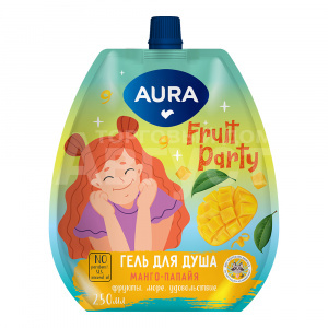 Гель для душа Aura Манго-Папайя, дой-пак, 250 мл