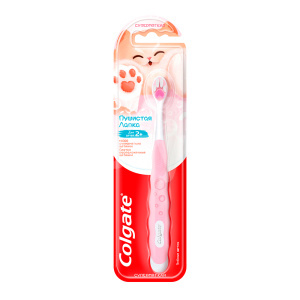 Зубная щетка детская Colgate Пушистая Лапка 2+, супермягкая