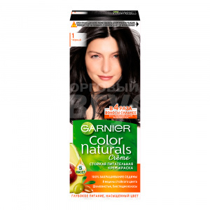 Краска для волос Garnier Color Naturals тон 1, Черный
