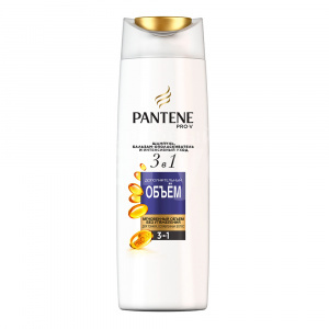 Шампунь Pantene Pro-V 3 в 1 дополнительный объем для тонких волос, женский, 300 мл