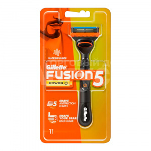 Станок для бритья Gillette Fusion Power 5 лезвий с 1 сменной кассетой, мужской, 1 шт