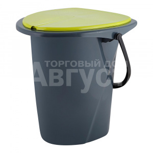 Ведро ING30001FCP пластиковое, серый, 17 л