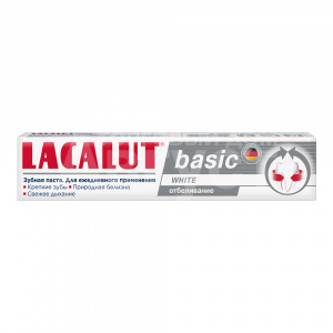 Зубная паста Lacalut Basic White отбеливающая, 75 мл
