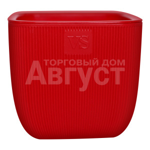 Кашпо VipSet AMF-1,95-10 Фабио с дренажной системой, пластик, красный, 1,95 л