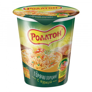 Вермишель быстрого приготовления Роллтон Курица, стакан, 70 г