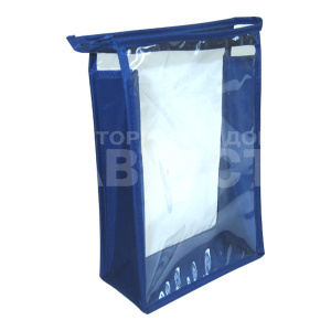 Косметичка 07639004.1 К-3А Шитье 20*6*h11 см, ПВХ бок-нейлон, синяя