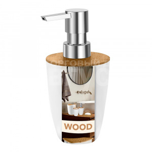 Дозатор для мыла Plast Team KL500710624 Keeplex Wood, пластик, 300 мл