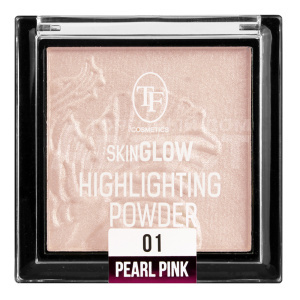 Хайлайтер Triumf SKIN GLOW Highlighting Powder, CTC09 жемчужный розовый, тон 01