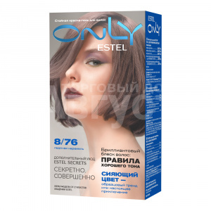 Стойкая краска-гель для волос Estel Only тон 8/76, светло-русый коричнево-фиолетовый, 145 г
