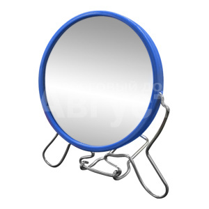 Зеркало ZCDE-30 настольное круглое, 15 см, синий металл