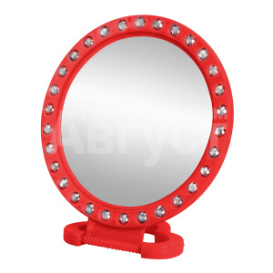 Зеркало ZCDE-43 настольное круглое, 14,5 см, красный