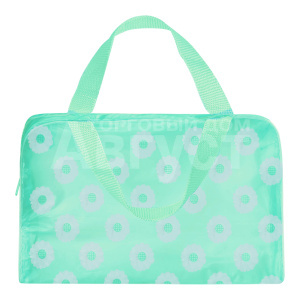 Косметичка непромокаемая, прозрачная для бани, цвет зеленый