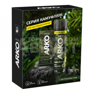 Набор подарочный Aрко Anti-Irritation (гель для бритья, крем после бритья) мужской