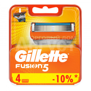 Кассеты сменные для бритья Gillette Fussion 5 лезвий, мужские, 4 шт блистер