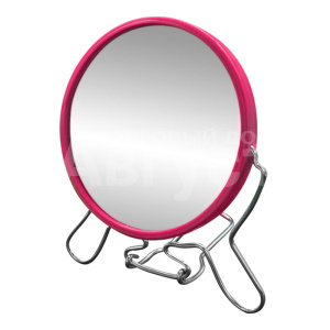 Зеркало ZCDE-30 настольное круглое, 15 см, розовый металл
