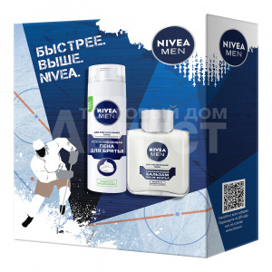 Набор Nivea MEN Успокаивающий (пена для битья Успокаивающая 200 мл + бальзам после бритья Успокаивающий 100 мл)
