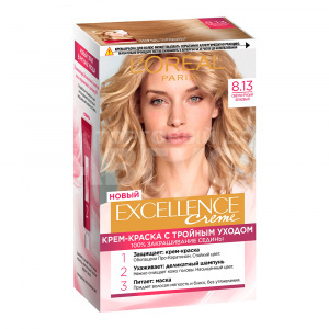 Краска для волос L'Oreal Excellence Creme Creme тон 8.13, светло-русый бежевый, 192 мл