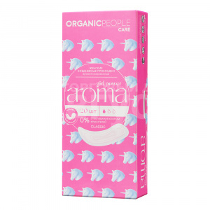 Прокладки ежедневные Organic People Girl Power Aroma Classic ароматизированные, 20 шт