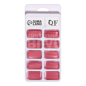 Ногти накладные Queen Fair 9718394 форма балерина,100шт в контейнере, розовые