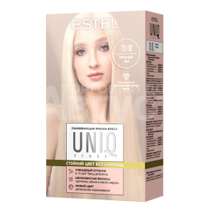Краска-блеск для волос Estel Uniq Sense Ухаживающая без аммиака тон 10.0, светлый блондин