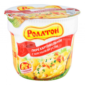 Картофельное пюре быстрого приготовления Роллтон Мясо, 40 г