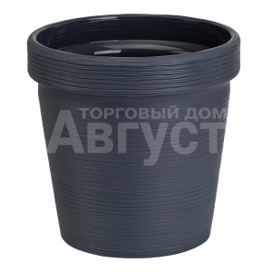 Кашпо КШ-9088 Терра, полипропилен, антрацит, 2,35 л