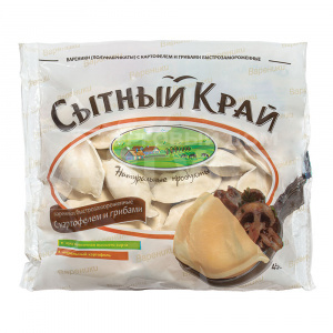 Вареники Сытный край с картофелем и грибами, 450 г