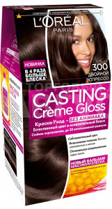 Краска для волос L'Oreal Casting Creme Gloss без аммиака тон 300, двойной эспрессо
