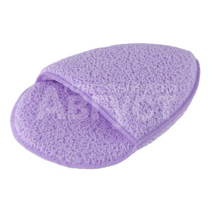 Спонж для умывания 110892 капля, 9,5*7*1,5 см, фиолетовый