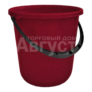 Ведро пластиковое Классика без крышки, бордо, 7 л
