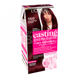 Краска для волос L'Oreal Casting Creme Gloss без аммиака тон 360, вишневый сорбент