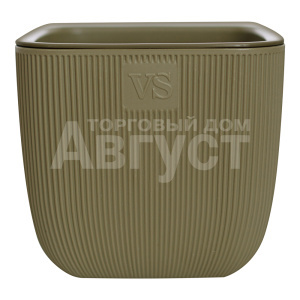 Кашпо VipSet AMF-1,95-14 Фабио с дренажной системой, пластик, оливка, 1,95 л