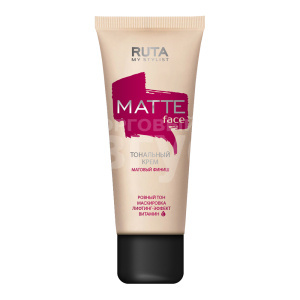 Крем тональный Ruta Matte Face матирующий, универсальный бежевый, тон 14, 32 мл