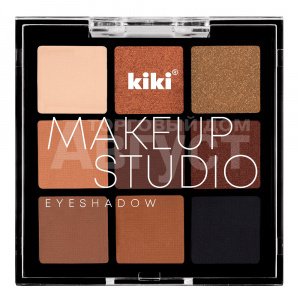 Тени для век Kiki Makeup Studio Eyeshadow палетка 9 оттенков, Chocolate, тон 203
