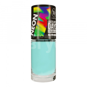 Лак для ногтей Triumf Color Gel Neon, бирюзово-голубой яркий, тон 319, 8 мл