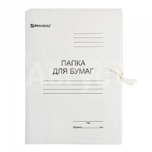 Папка Brauberg 124567 для бумаг с завязками картонная