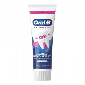 Зубная паста Oral-B Junior от 6 до 12 лет, мягкий вкус, 75 мл