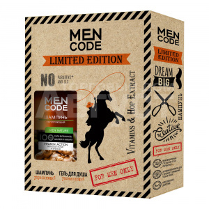 Набор подарочный Men Code LIMITED EDITION Гель для душа 300 мл + Шампунь для волос 300 мл, мужской