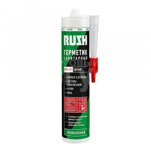 Герметик Rush RSK-120, силиконовый санитарный, прозрачный, 240 мл