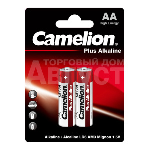 Батарейка Camelion Plus LR6 алкалиновая, блистер, 2 шт