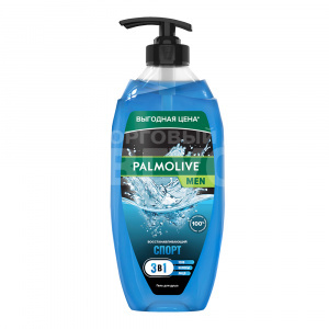 Гель для душа Palmolive Men 3 в 1 Спорт, восстанавливающий, мужской, 750 мл