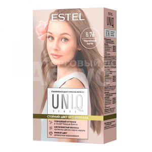 Краска-блеск для волос Estel Uniq Sense Ухаживающая без аммиака тон 8.76, светло-русый коричнево-фиолетовый