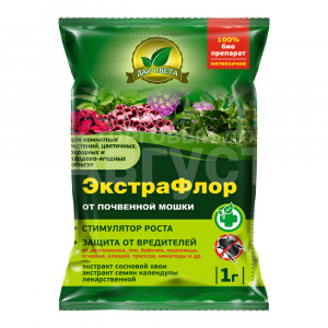Инсектицид ЭкстраФлор от почвенной мошки, пакет, 1 г