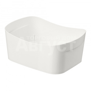 Корзина для хранения Idiland Poplar, универсальная 4,5л, с ручками 290х190х105 мм, полипропилен, светло-серый