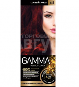 Краска для волос Gamma Perfect Color тон 6.5, сочный гранат