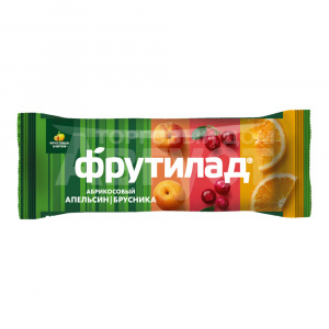 Батончик Фрутилад фруктовый,неглазированный с апельсином и брусникой, 30 г