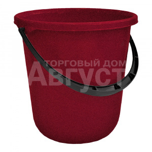 Ведро пластиковое Классика без крышки, бордо, 12 л
