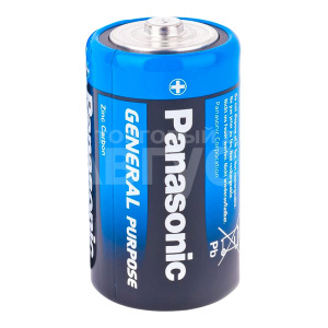 Батарейка Panasonic D R20 2s солевая, 1 шт